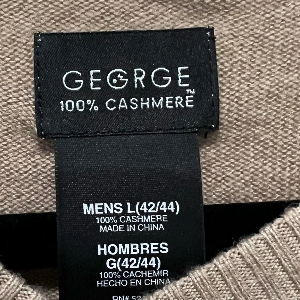 George Tan V-Neck‎ Sweater Lightweight cashmere Knit Large